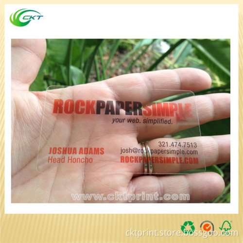 Clear Plastic Business Cards (CKT- PC-001)